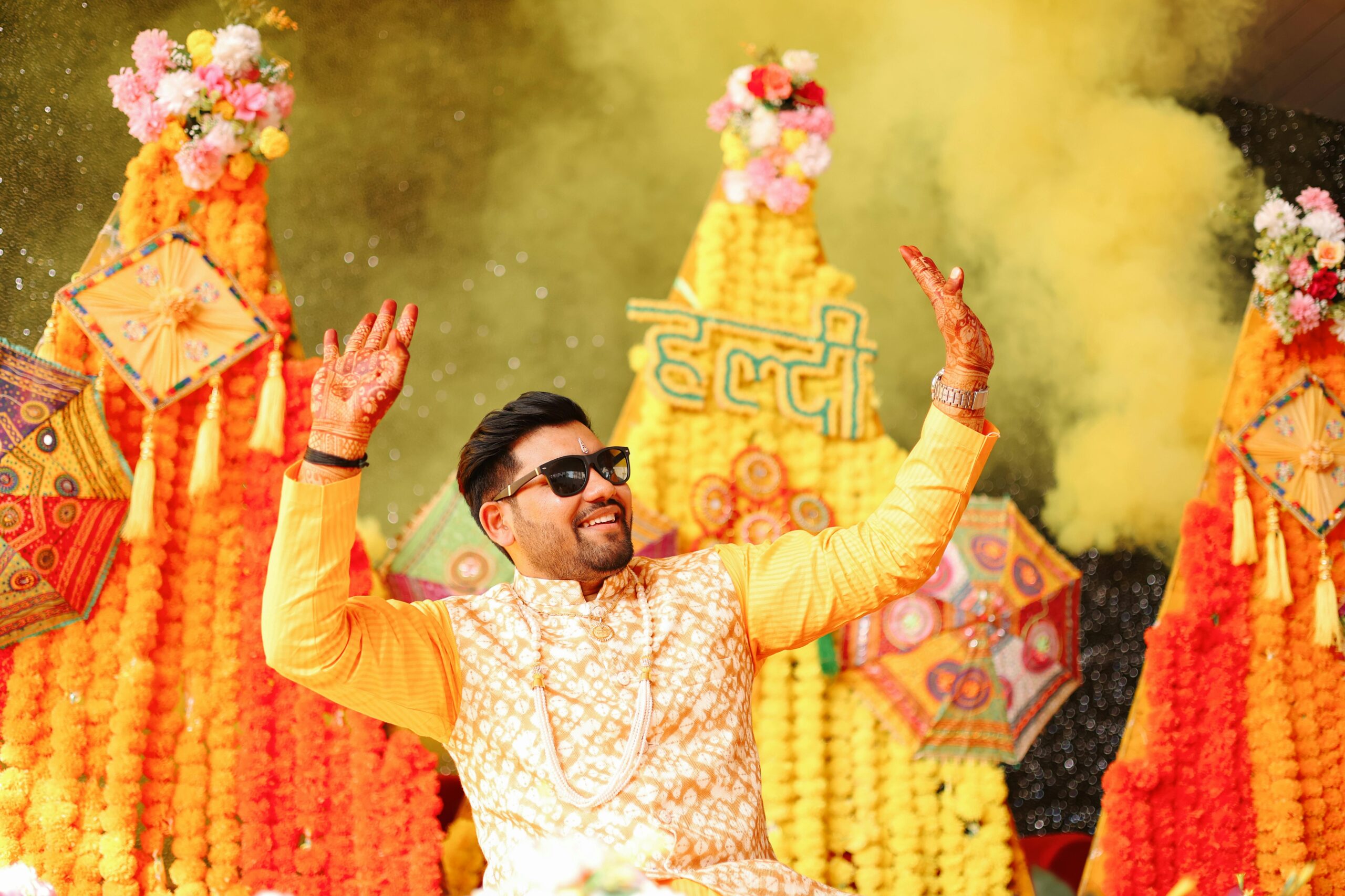 Haldi decoration & celebration